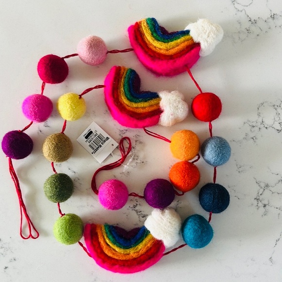 World Market Other - World Market Felt Rainbow And Pom Pom Garland